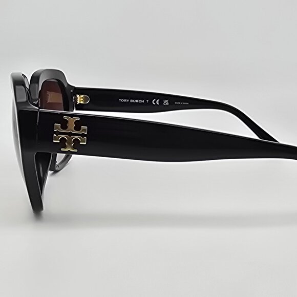 *SOLD* Tory Burch TY7143U 1709/13 Black Frame Brown Gradient Lens Sunglasses - Picture 4 of 16